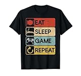 Eat And Sleep Game Repeat Gaming Themed Birthday Party Stuff T-Shirt