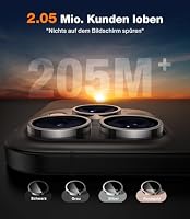 TORRAS für iPhone 16 Pro/16 Pro Max Kameraschutz ProLens Air, Schwarz – Ansicht 4