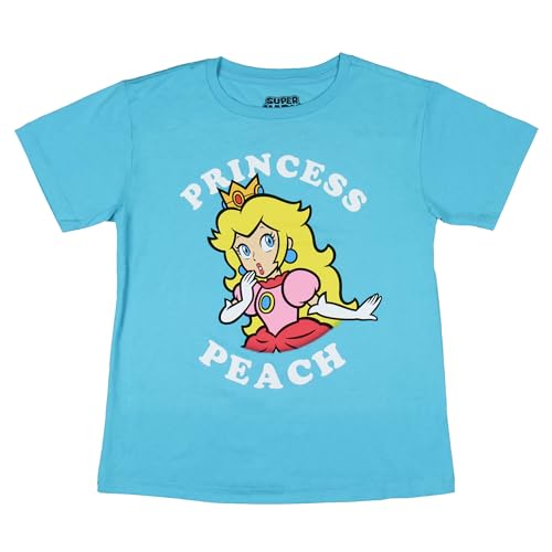 Nintendo Super Mario Boys' Princess Peach Graphic Print Kids Gaming T-Shirt