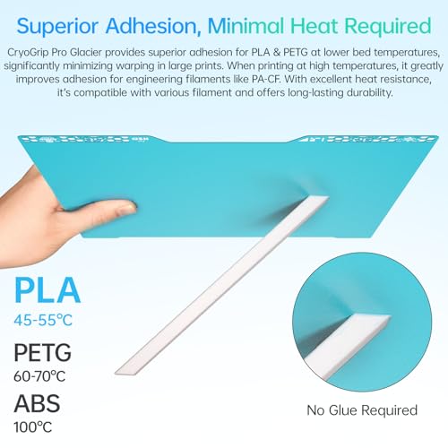 Image of BIQU Cryogrip Pro Glacier 355x346MM for Bambu-Lab H2D 3D Printer Double Sided Panda Build Plate