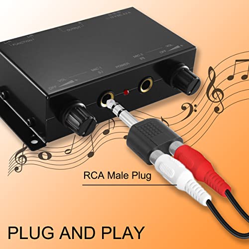 Adaptador divisor 6.35mm a RCA, 10 unidades miniatura 3