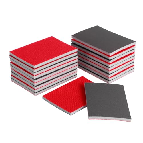 POPETPOP 20 Piezas Esponjas Lijado Suave para Madera Metal Plásticos Bloques Pulido Reutilizables Imperfecciones