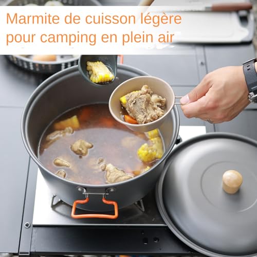 Alliage d'aluminium résistant à la chaleur pour cette casserole de camping 7,5L