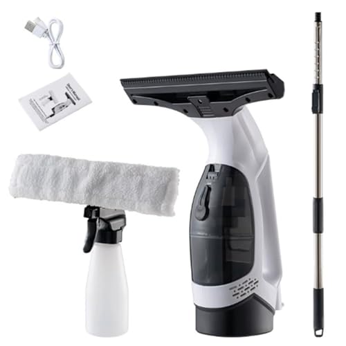 Limpiador de ventanas inalámbrico con aspiradora recargable y spray 2