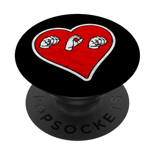 Sign Language I Love My Mom ASL Mothers Day Retro PopSockets PopGrip Adhésif