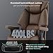 EXCEBET Big and Tall Office Chair with Footrest, PU Leather High Back Executive Office Chair 400lbs, Ergonomic Computer Chairs Lumbar Support for Heavy People (Brown)