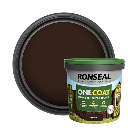 Ronseal One Coat Shed and Fence Protector Dark Oak 9L