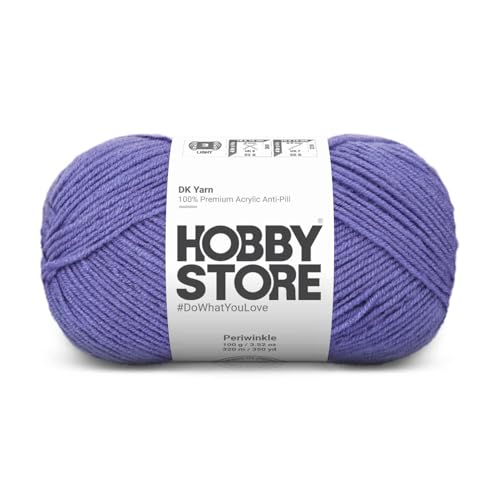 Image of DK Solid Yarn - Anti-Pill Acrylic Solid DK Yarn for Crochet & Knitting Everyday Essentials (1 ball /100 g) - Periwinkle 5038 | Magic Needles