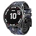 ANCOOL Compatible with Garmin Fenix 6/7 Bands,22MM Soft Watchbands Replacement for Fenix 7 Pro/Fenix 8 47mm/Fenix 5/Fenix 6 Pro/Fenix 5 Plus/Quatix 6/Approach S62,Camouflage Blue