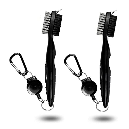 lifcasual Escova de limpeza de sulcos de bola de taco de golfe profissional funcional fio de ferro d