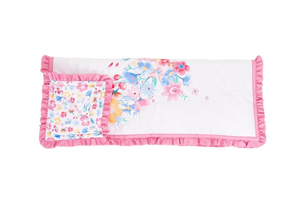 KIDDOS Juego de ropa de cama para cuna de bebé de 3 piezas para niñas, microfibra de lujo, flores de mariposa