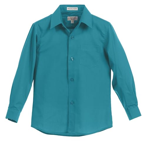 Image of Gioberti Boys Long Sleeve Solid Dress Shirt
