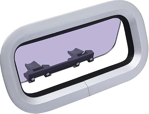 Compact acrylic portlight with 180° opening