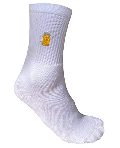 YQYCE Bier Socken 2 Paar - Funny Socken Mit Flaschenöffner Für Männer 43-46