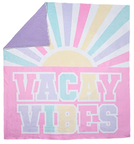 Couverture douce iscream Vacay Vibes en velours polaire double face