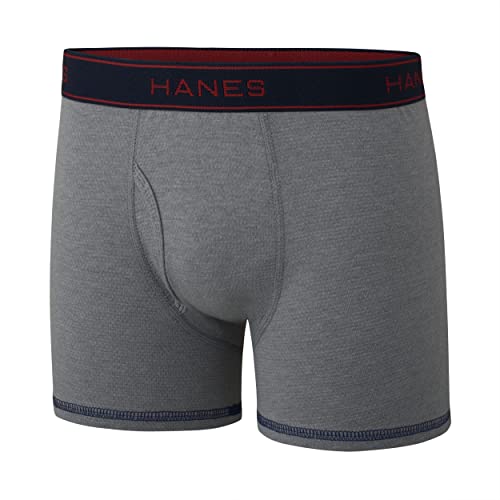 Hanes B74CP6 Boys' Underwear, Cool Comfort Stretch Mesh Boxer Briefs thumb #1