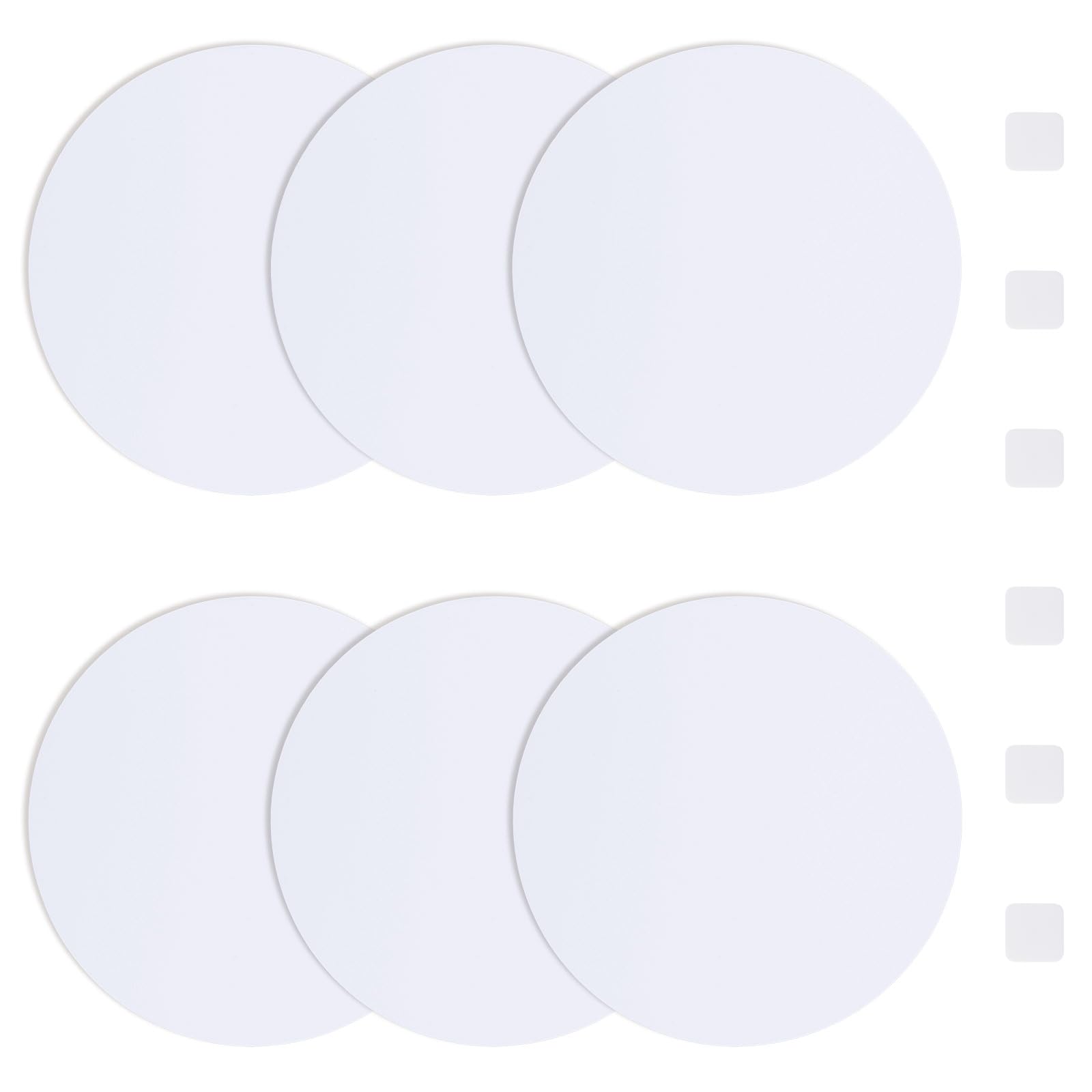 UFURMATE Ronde muur gat afdekplaat, 6 stuks PVC kunststof plafond cover blanco ronde decoratieve wandplaat voor gaten, krassen (puur wit, 95 mm