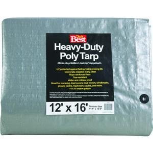725633 Heavy/Duty Tarp, 12X16, Silver