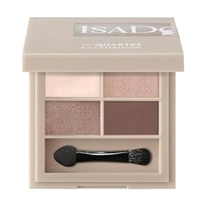 IsaDora Lidschatten Palette Quartet – Eyeshadow Palette für makelloses Augen Make-Up – Vegan – Umwerfendes Make Up Set mit je vier Lidschatten – 04 Cappuccino