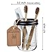SheeChung Bathroom Accessories, Toothbrush Holder, Foaming Soap Dispenser, Bathroom Decor, Bathroom Accessory Set, Dish Soap Dispenser for Bathroom, Kitchen Sink - Black