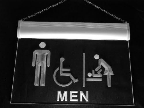 ADVPRO i1030-b Men Baby Changing Room with Disabled Accessible Toilet Neon Sign