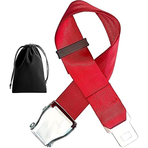Airplane Seat Belt Extender, 7-32Inches Adjustable Seatbelt Extender for Adult with Carry Bag, Gift for Women Wife Suitable for Most Airplane Except Southwest Airlines Cover