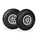 Produktbild Relaxdays, schwarz-grau 2X Sackkarrenrad, pannensichere Vollgummireifen, 3.00-4 Zoll, 20mm Achse, bis 80 kg, 260 x 85 mm, 10026068_957