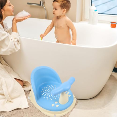 Siège de bain bébé en PP bleu premium au design sécurisé