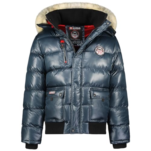 Canadian Peak Bugseak_Men - Men's Comfortable Autumn Winter Warm Parka - Waterproof Coat Outdoor Fur Hooded Jacket - Winter Windbreaker Jacket Man (Navy Blue XXL)