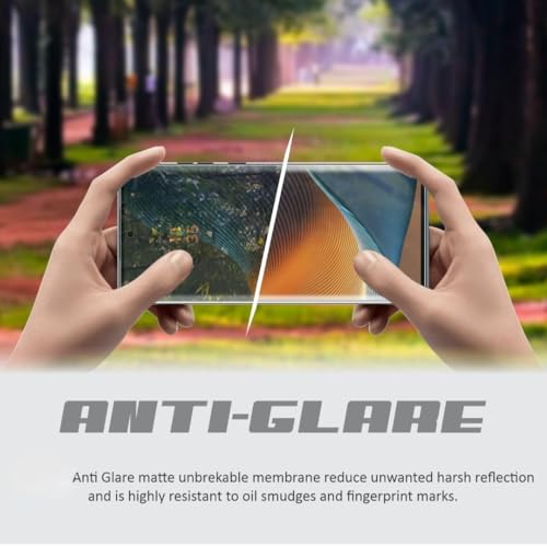 Image of Anti Glare Matte TPU hydrogel Edge to Edge Unbreakable Membrane Screen Protector Guard Compatible For iQOO 12, 13 and Z7 Pro (6.7 Inch) Easy Installation | Support Fingerprint | Edge to Edge