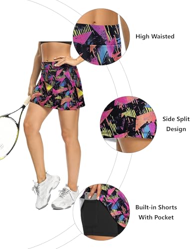 Image of LouKeith Tennis Skirts for Women Golf Athletic Activewear Skorts Mini Summer Workout Running Shorts with Pockets