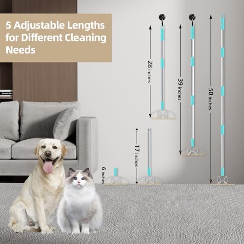 Image of Ultra & Pro LINTPLUS Combo: 50 inch Stand-Up Carpet Rake for Pet Hair Removal - Heavy Duty, Includes Pro Attachments for Floors & Large Rugs