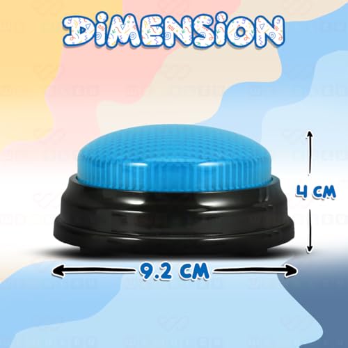 Image of Wembley Buzzer for Games Project Quiz with Punch Sound & Lights Battery Operated Portable Compact Non-Toxic Safe Answer Buzzer for Kids Adults Teacher - Pack of 1