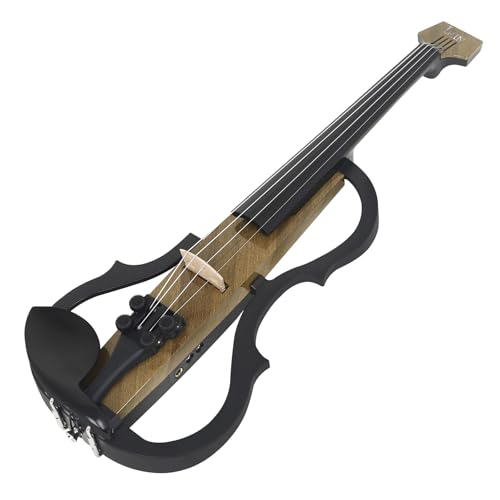 Violín IRIN 4/4 de tamaño completo, de fibra de carbono, profesional, silencioso, eléctrico, para...