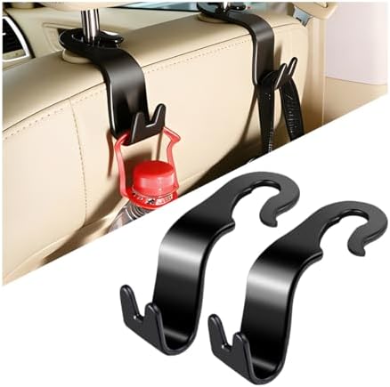 Car Seat Headrest Hook, 2PCS Vehicle Seat Back Storage Hanger Hoo...