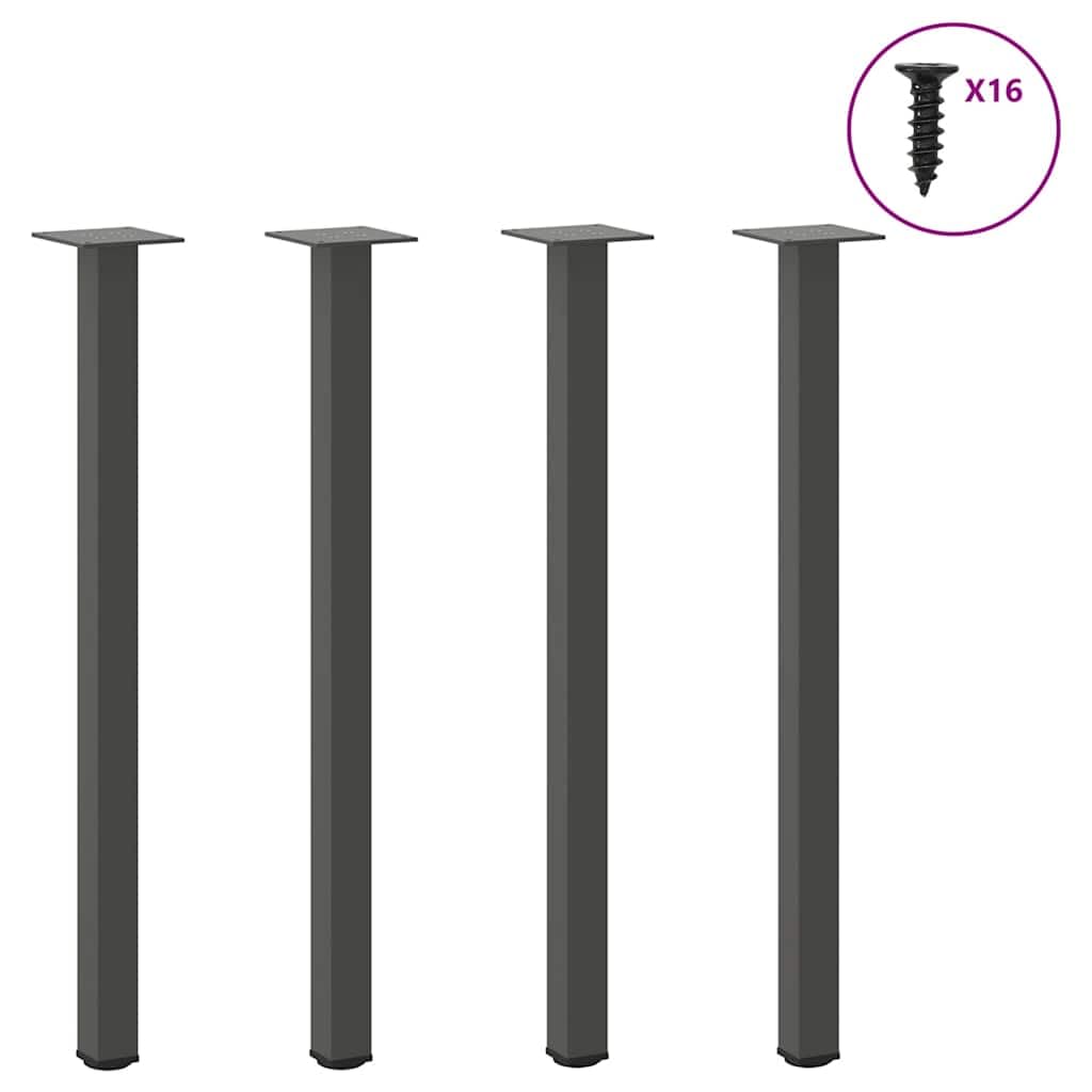 Nogi konsoli 4 szt. antracyt 72-74 cm ze stali