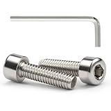 BieMian Zylinderschrauben, Innensechskant Flachkopfschrauben Edelstahl A2 V2A mit 2mm Inbusschlüssel, Vollgewinde Präzisionsschraube (M2x6)