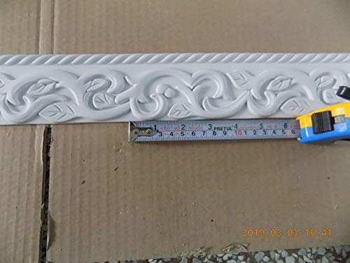 Zhangbl Home Decor Flexible Crown Molding Trim For Ceiling Wall 2.68"(6.8Cm) W X 0.28"(0.7Cm) X 115"L #TOP2