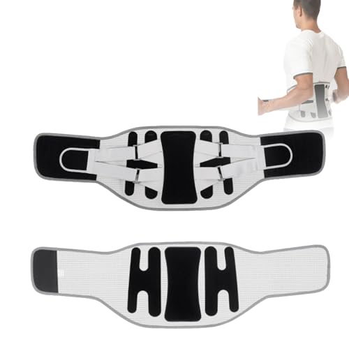 Cinturón de soporte lumbar unisex con bandas ajustables y función de masaje térmico