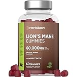 Lions Mane Gummies 60,000mg per Bottle | High Strength Lions Mane Supplement | Mushroom Extract | Natural Berry Flavour | 60 Vegan Gummies | by Horbaach