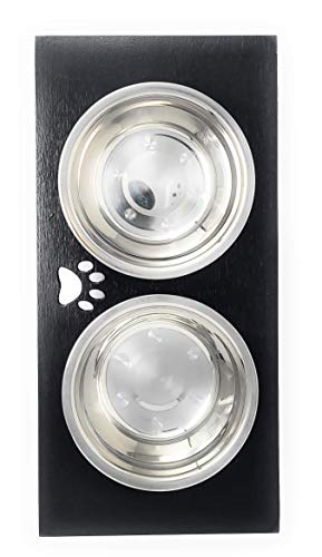 Research Labs Modern & Elegant Bamboo Elevated Small Dog Bowls / Cat Bowls. Durable & Beautiful Raised Pet Feeder Bowl… - Image 6