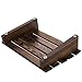 MyGift 15-Inch Burnt Wood Ergonomic Under-Desk Tilted Footrest for Home and Office