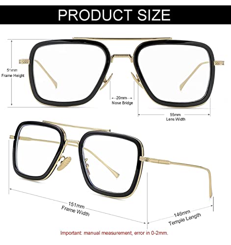 Image of ARICKS Tony Stark Style Blue Light Blocking Glasses for Men Women, Iron Man and Spider-Man Computer Gaming Glasses by Computer /Tablet /Laptop /Mobile