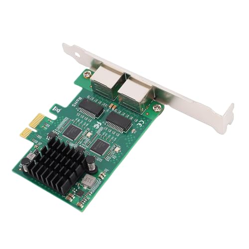 Sanpyl Gigabit Network Card Dual RJ45, tarjeta de red cableada Gigabit con 2 puertos RJ45, 10/100/1000Mbps para PC de escritorio, modelo NA210-T2M miniatura 7