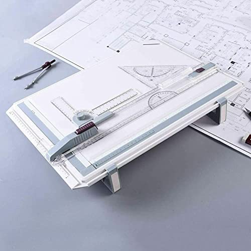 Mesa de dibujo A3 con regla en T y triángulo ajustable para diseño 5