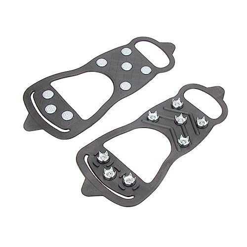 GALPADA Firm Safe Non-Slip Shoe Covers Crampons Ideal for Camping Hiking Climbing