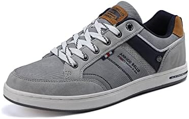 ARRIGO BELLO Mens Casual Shoes Fashion Sneakers Breathable Low Top Walking Shoes(Grey, Size_11.5)