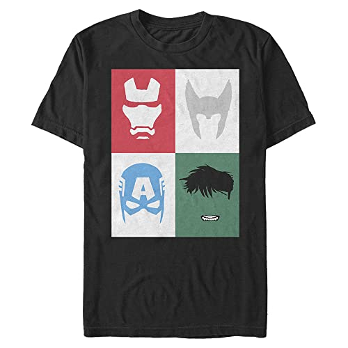T-shirt Avengers Marvel grande taille 4XL noir manches courtes pour homme