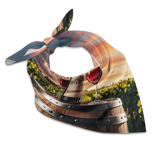 Square Head Scarf Silk Like Neck Scarf Wooden Wine Barrel on Wine Bottle Satin Bandanas Sleeping Hair Scarfs Fashion Silk Feeling Scarfs Boho Headwear Kerchief 18