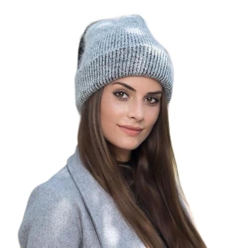 Bonnet hiver bonnet chapeau tricoté en laine UKKO pour femme élégante